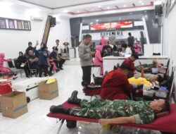 Babinsa Kodim Bojonegoro Ikuti Donor Darah Hari Bhayangkara Tahun 2026