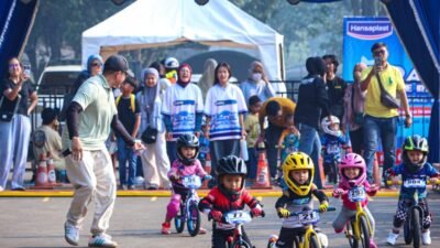 Kurangi Ketergantungan Gadget, Lanud Halim Perdanakusuma Fasilitasi Ratusan Atlet Cilik di Ajang Pushbike Race
