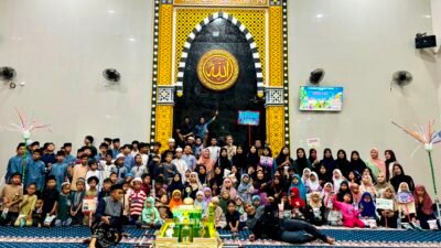 Obor Menyala Usai Hujan, Pawai 1 Muharram di Masjid Miftahul Jannah Depok Tetap Meriah