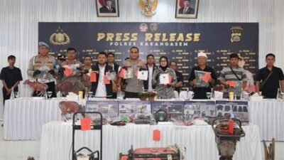 Polres Karangasem Ungkap 10 Kasus Pencurian dalam Sebulan, Pencuri Sapi hingga Kabel Telkom Dibekuk