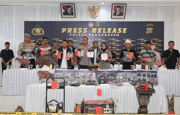 Polres Karangasem Ungkap 10 Kasus Pencurian dalam Sebulan, Pencuri Sapi hingga Kabel Telkom Dibekuk