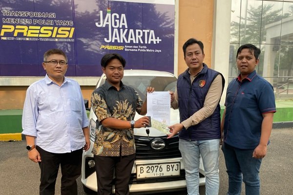 Kerja Mantap Polres Tangsel, Mobil Kasus Penggelapan Dikembalikan ke Pemilik