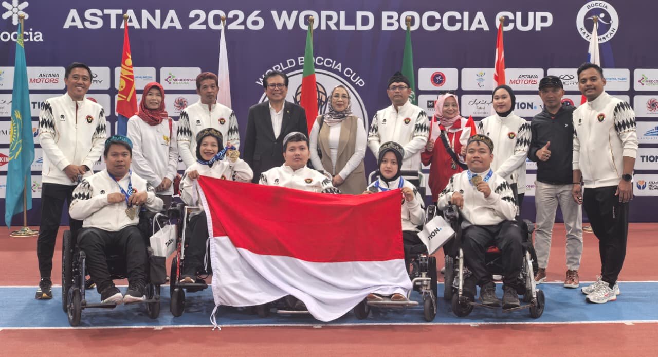 Indonesia Borong 3 Emas di World Boccia Cup Astana 2026