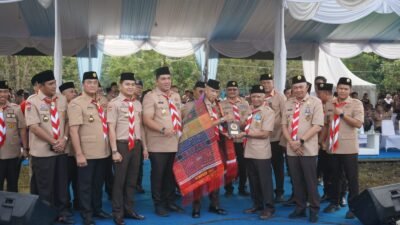 Wakil Bupati Asahan Rianto menghadiri pembukaan Jambore Daerah (Jamda) XI Gerakan Pramuka Sumatera Utara di Bumi Perkemahan Sibolangit, Deli Serdang. (Foto: ist/SP)