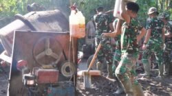 Satgas TMMD 129 Kodim Lumajang Optimalkan Mesin Molen untuk Percepat Pembangunan Rabat Jalan