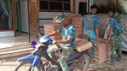 Distribusi Semen Dipercepat, Satgas TMMD Pastikan Pembangunan Rabat Beton Berjalan Lancar