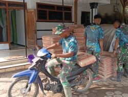 Distribusi Semen Dipercepat, Satgas TMMD Pastikan Pembangunan Rabat Beton Berjalan Lancar