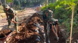 Satgas TMMD Percepat Penggalian Drainase di Desa Ledok Tempuro