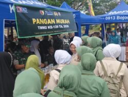 Bazar Pangan Murah Persit Kodim Bojonegoro Meriahkan Pembukaan TMMD 129 di Kesongo Kedungadem