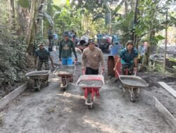 Pengecoran Jalan TMMD ke-129 Dipercepat, Sinergi TNI-Polri Perkuat Pembangunan Desa