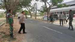 TMMD 129 Bojonegoro, TNI-Polri Bersinergi bantu Pengamanan Pembongkaran Bangunan untuk Rest Area