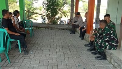Perkuat Kebersamaan, Satgas TMMD 129 Bojonegoro Ramah Tamah Bersama Pemdes Kesongo