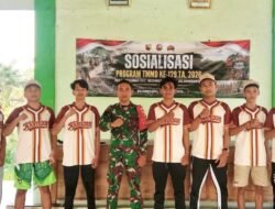TMMD 129 Bojonegoro di Kesongo Gelar Turnamen Voli Antar Desa