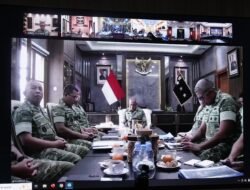 Membangun Satuan yang Adaptif, Irdam V/Brawijaya Ikuti Rapat Virtual Evaluasi Pembentukan Brigif dan Yonif TP