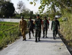 Dansatgas TMMD 129 Cek Proyek Fisik Desa Kesongo