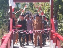 Komandan Kodim 0820/Probolinggo Resmikan Jembatan Garuda Merah Putih Di Wilayah Teritorial