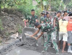 Pengecoran Infrastruktur TMMD ke-129 Terus Dikebut, Percepat Penyelesaian Sasaran Fisik