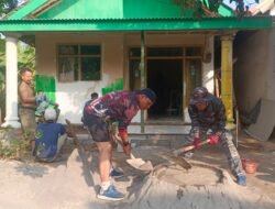 Pembangunan RTLH Bapak Suyitno Masuki Tahap Pemasangan Bata dan Plester, Satgas TMMD Kejar Kualitas Hunian