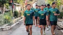 Apel dan Lari Pagi Perkuat Kesiapan Satgas TMMD Bangun Desa