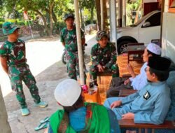 Satgas TMMD ke-129 Silaturahmi Melalui Komsos dengan Tokoh Agama di Desa Ledok Tempuro