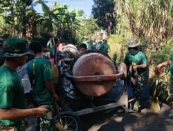 Mesin Molen Jadi Penopang Utama Percepatan Pengecoran dalam Program TMMD ke-129