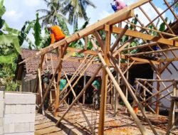 Kerangka Rumah Ibu Ety Mulai Berdiri, TMMD ke-129 Percepat Pembangunan RTLH