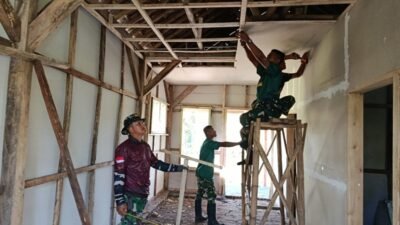 Pembangunan RTLH TMMD ke-129 Dipercepat, Rumah Layak Huni untuk Ibu Sumanah Kian Terwujud