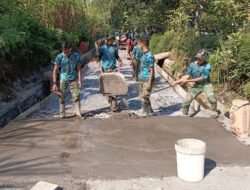 Rehab Rabat Beton TMMD Dikebut, Akses Jalan Warga Kian Nyaman