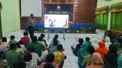 Polsek Candi Edukasi Siswa SMP Hang Tuah 5 tentang Bahaya Bullying dan Narkoba