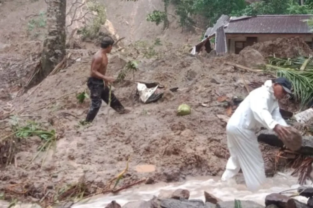2 Jembatan Putus di Kepulauan Sangihe-Sulut Diterjang Banjir dan Longsor
