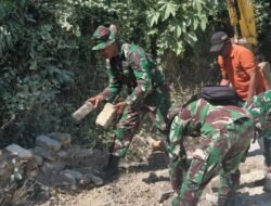 Satgas TMMD 129 Bojonegoro Bergerak, Paving Jalan Dusun Mundu Dibongkar