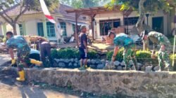 Kekompakan Satgas TMMD dan Warga Percepat Pembangunan Drainase