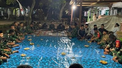 Satgas TMMD Hadiri Tasyakuran Warga, Pererat Kebersamaan TNI dan Masyarakat