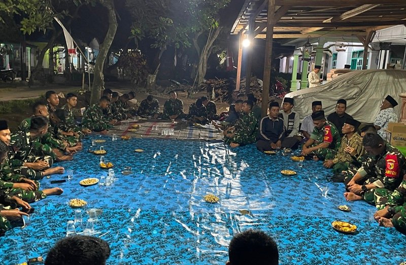 Satgas TMMD Hadiri Tasyakuran Warga, Pererat Kebersamaan TNI dan Masyarakat