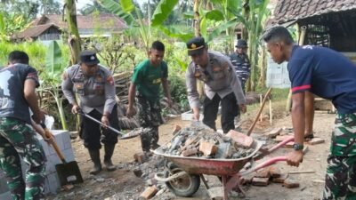 TMMD Ke-129 Percepat Renovasi RTLH, Pembangunan Rumah Ibu Ety Masuki Tahap Pondasi