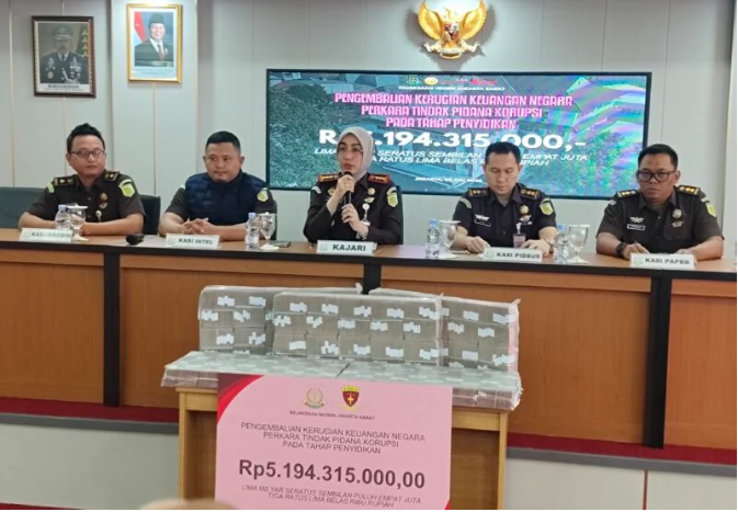 Kejari Jakbar Selamatkan Rp 5,19 Miliar