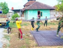 TMMD 129 Bojonegoro Percepat Pembangunan Jalan Cor