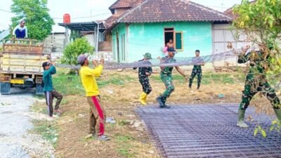 TMMD 129 Bojonegoro Percepat Pembangunan Jalan Cor