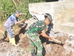 Satgas TMMD ke-129 Kodim 0821/Lumajang Kebut Pembangunan Drainase di Ledoktempuro
