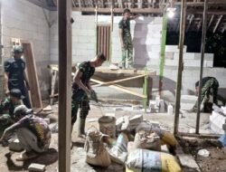 Satgas TMMD 129 Bojonegoro Kebut Renovasi Rumah Warga di Malam Hari