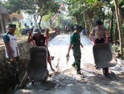 Satgas TMMD ke-129 dan Polres Lumajang Wujudkan Pembangunan di Desa Ledok Tempuro