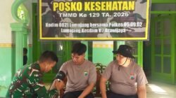Pemeriksaan Kesehatan Rutin Jaga Satgas TMMD ke-129 Kodim 0821 Lumajang Tetap Prima