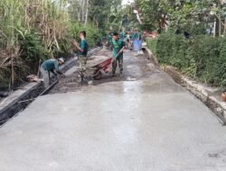 Pembangunan Rabat Beton TMMD ke-129 Terus Digenjot, Percepat Akses Transportasi Warga