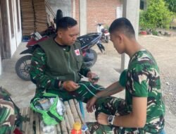 Jaga Stamina Prajurit, Satgas TMMD ke-129 Bojonegoro Gelar Pemeriksaan Kesehatan Rutin di Posko