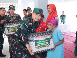 Wasev TMMD 129 Salurkan Bantuan di Lumajang