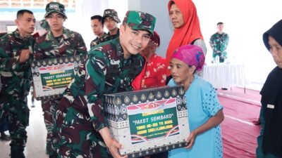 Wasev TMMD 129 Salurkan Bantuan di Lumajang