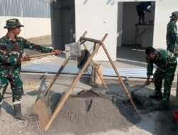 TMMD Bojonegoro Kebut Pembangunan MCK Rest Area Kesongo