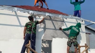 TMMD Bojonegoro Bangun Mushola di Rest Area Kesongo