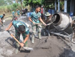 TMMD 129 Lumajang Jaga Mutu Rabat Beton