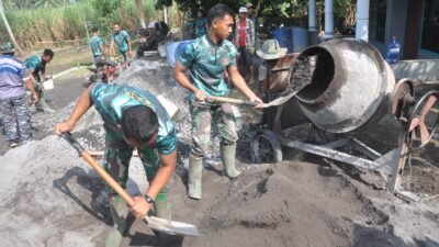 TMMD 129 Lumajang Jaga Mutu Rabat Beton